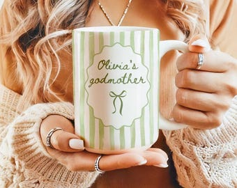 Personalized Godparent Proposal Mug, Godmother Or Godfather Gift From Godchild, Baptism Or Pregnancy Reveal Coffee Cup For Godparents