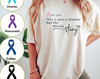 Chemise personnalisée de l'équipe de soutien au cancer, t-shirt de l'équipe de sensibilisation au cancer du sein, chemise cadeau survivante, chemise ruban cancer du pancréas, soutien à la famille