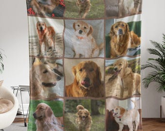 Custom Pet Photo Blanket, Dog Cat Picture Blanket With Name Text, Pet  Collage Throw, Memorial Keepsake Gift For Dog Lovers, Pet Loss Gift