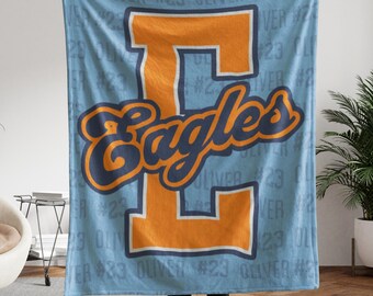 Couverture personnalisée pour équipe, couverture personnalisée avec logo et nom de l'équipe sportive de l'école, couverture polaire pour dortoir étudiant, cadeau de fin d'études, cadeau pour soutenir l'esprit d'équipe
