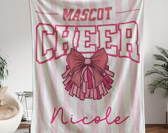 Personalized Cheerleading Team Blanket, Custom Cheerleader Gift, Senior Night Cheer Gift, Competitive Cheer, Cheer Coach Gift, Team Name