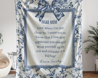 Couverture personnalisée pour maman, couverture maman personnalisée, cadeau fête des mères, cadeau d'anniversaire pour maman ou grand-mère, cadeau pour elle, cadeau couverture maman