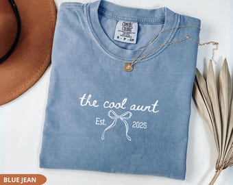 Custom Cool Aunt Shirt, Auntie Tee, New Aunt Gift, Pregnancy Announcement Shirt, Funny Aunt Top, Mother's Day Gift For Aunt,Cool Aunts Club