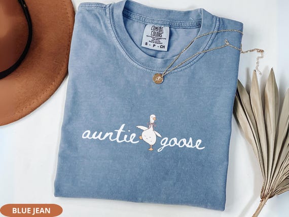 Comfort Colors Silly Goose Auntie Shirt, Funny Aunt Gift, New Aunt Pregnancy Reveal, Baby Announcement For Aunt, Favorite Aunt Tee, Aunt Tee