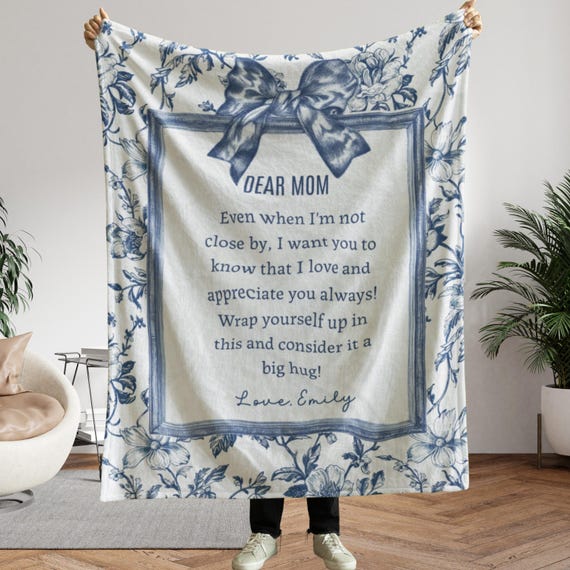 Personalized Blanket For Mom, Custom mom blanket, Mother's Day Gift, Birthday Gift For Mom Or Grandma, Gift For Her, Mama Blanket gift