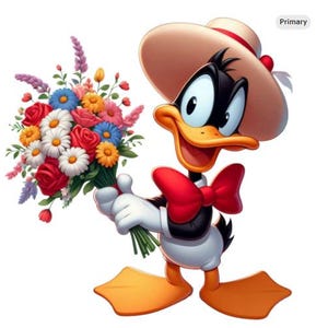 Pato Lucas PNG, Impresión de dibujos animados del Pato Lucas, Diseño divertido del Pato Lucas para impresiones