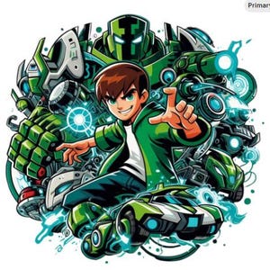 Ben 10 PNG, Impressão Digital Ben 10, Super-herói PNG, Desenho Animado PNG