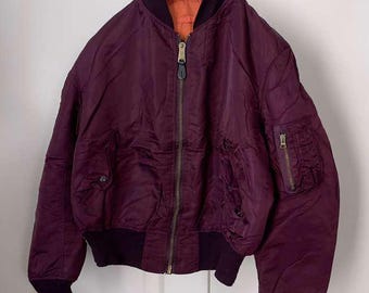 Vintage 90s Alpha Industries Flyers Military Bomber Type Ma 1