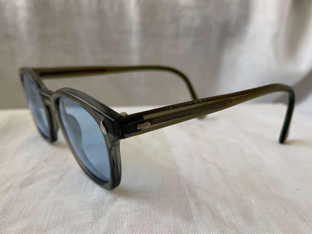 Vintage American Optical Sunglasses —flexi-fit, 6MZ87, Sky-blue