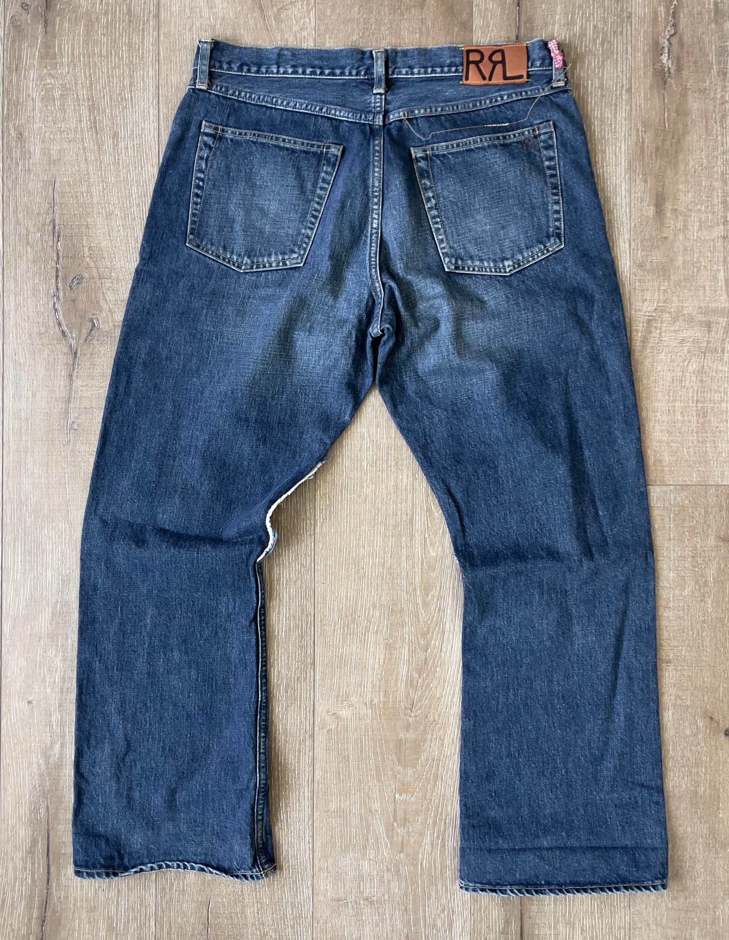W36 L29.5 — Polo Ralph Lauren RRL Jeans Men — Dark Indigo, Blue