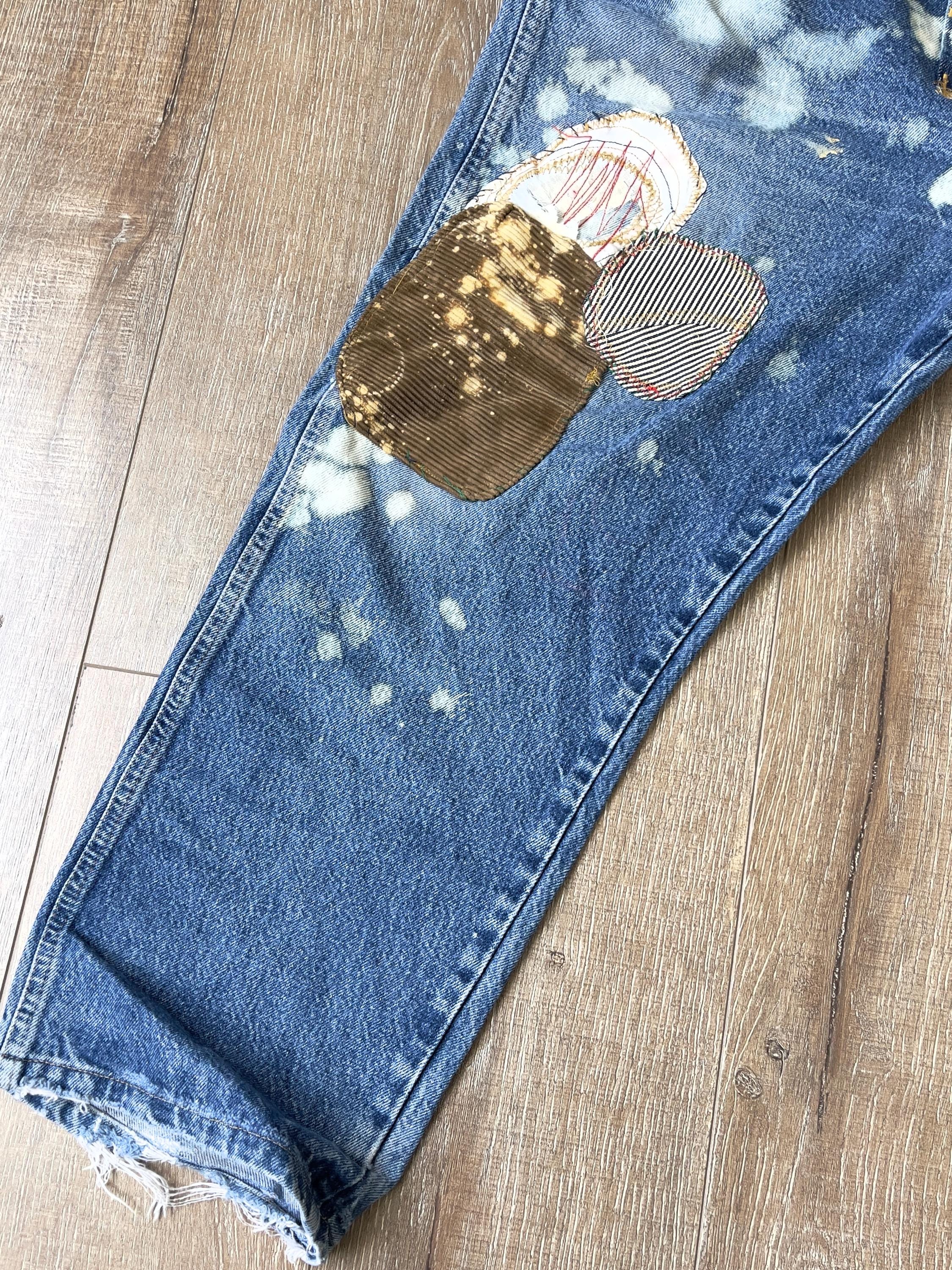 W42.5 L27 — Rider Jeans Men — Dark Indigo, Contrast Fades