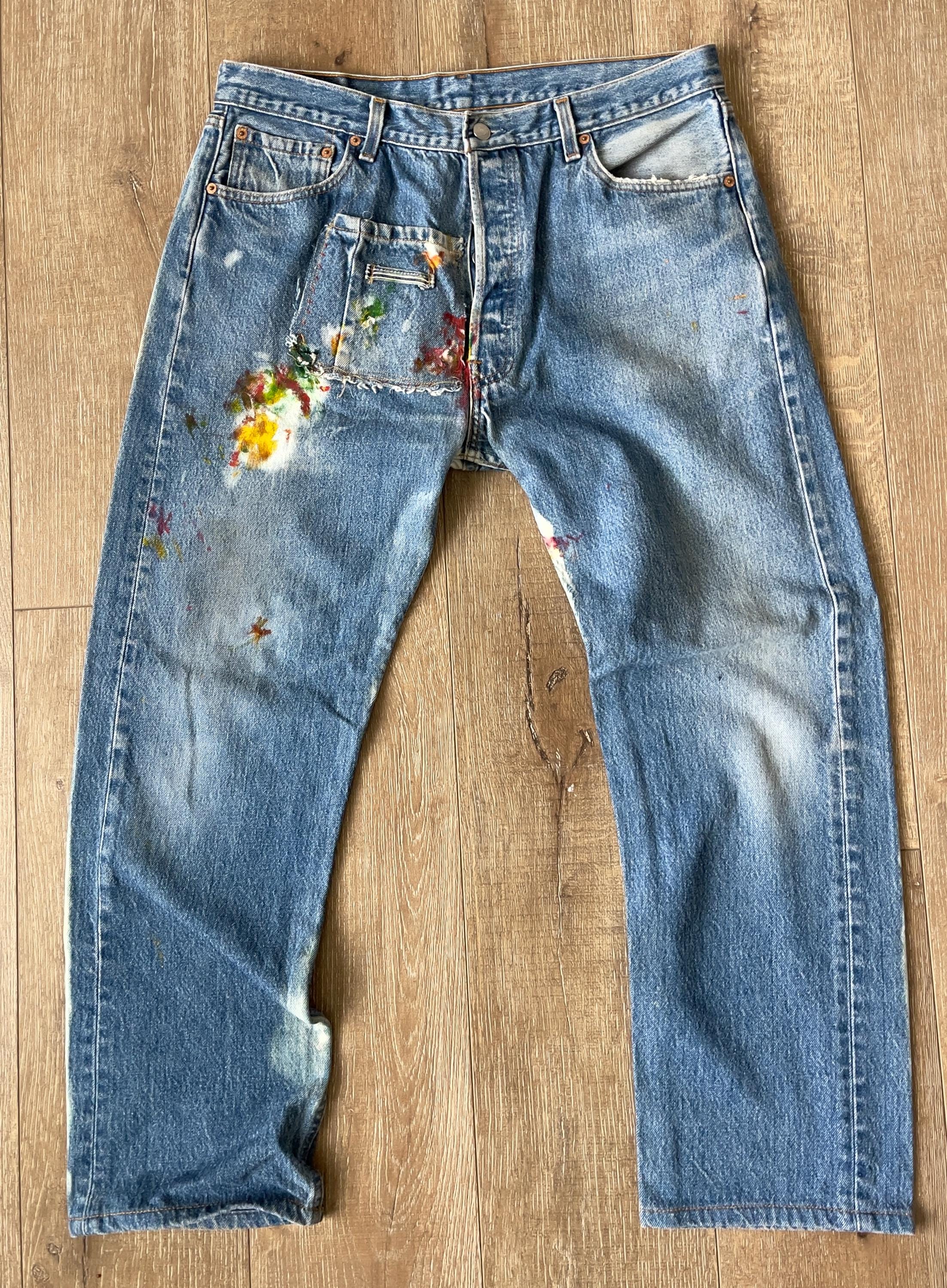 W36 L28 — 501xx Jeans Men — 1996, Fades, Distressed