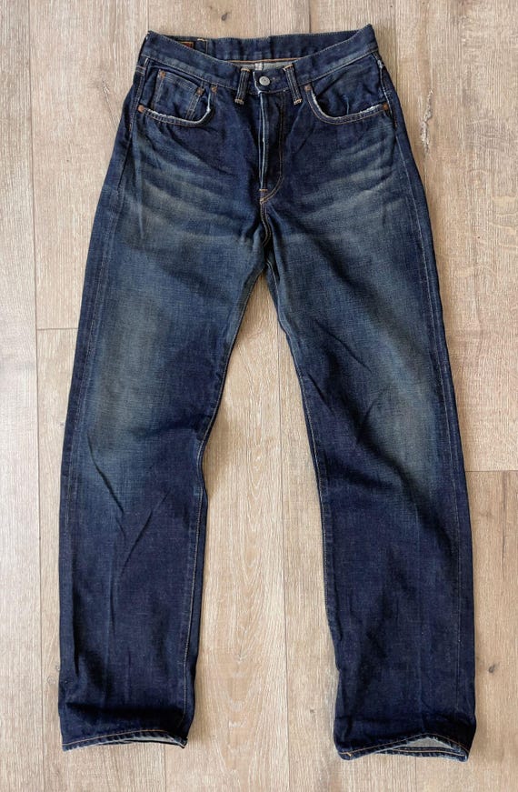 W29 L32.5 — Edwin 505sx Heavyweight Dark Indigo Selvedge Denim