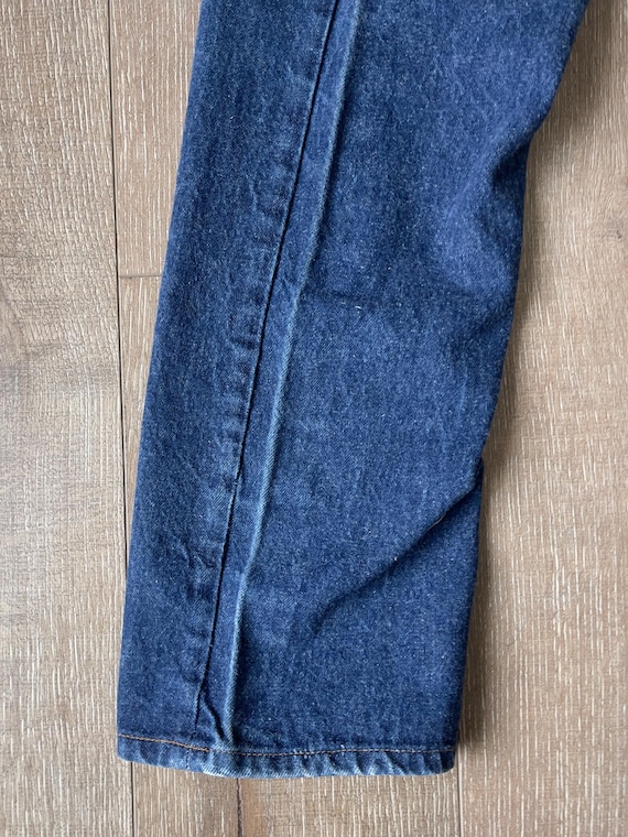 W34 L32 — vintage 1980s Levi's 501 — #653 Rivet, SINGLE STITCHING
