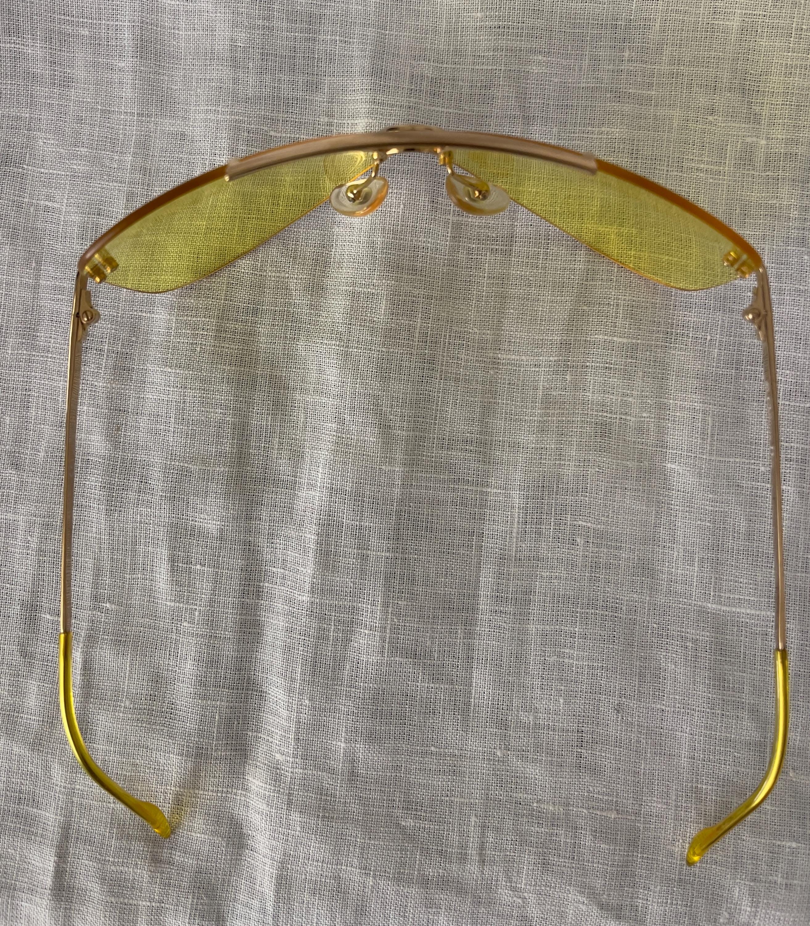 Christian Dior Aviator Sunglasses 46Z 125 Gold Yellow Tint Vintage Austria 65mm Dior Delirium 46Z 120 – Vintage Frames Company main image 4