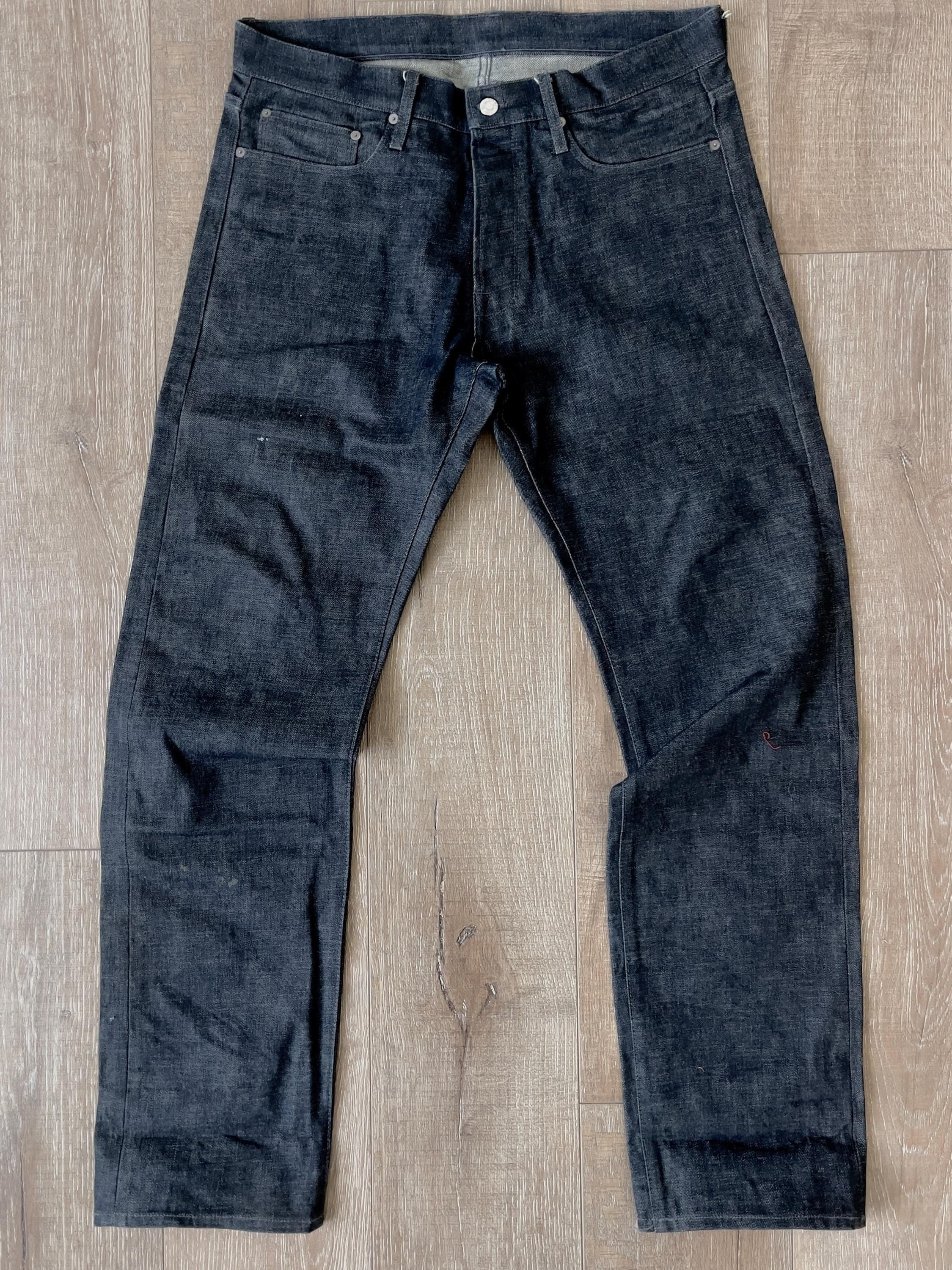 W35 L33 — helmut Lang — RAW DARK SELVEDGE, Made in America, Denim