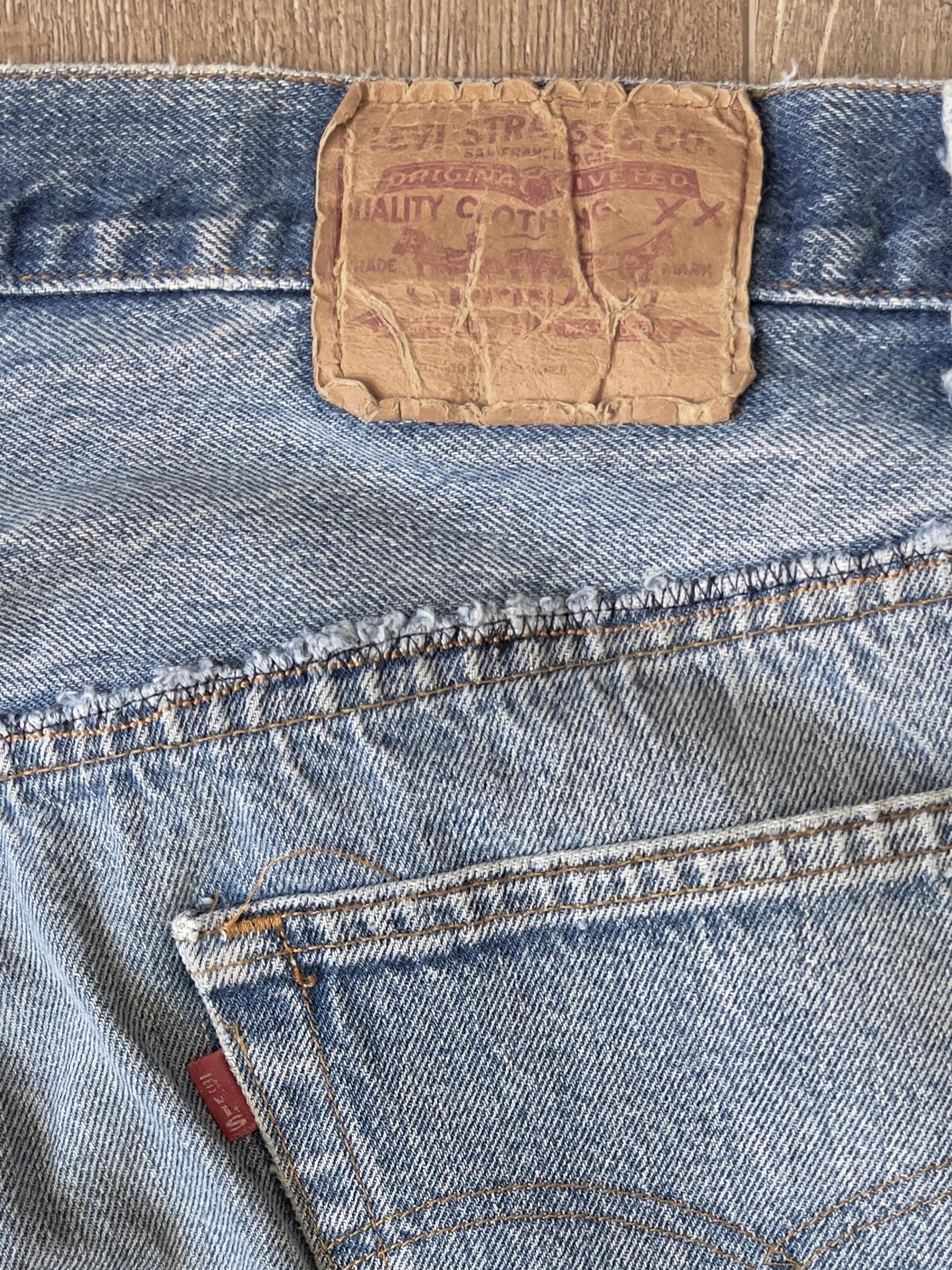 80s LEVI'S 501 crash w38 Levi's 501 Made in the 1980s Inner