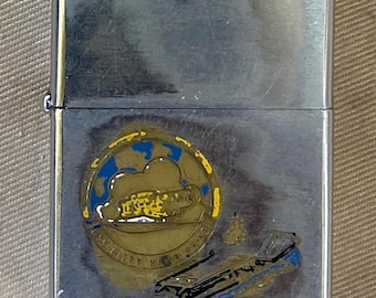 Vintage Metal Zippo, U.S.S. Kitty Hawk CV-63, Aircraft