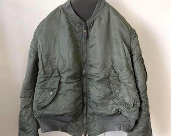 70s 80s Vintage Alpha MA-1 Reversible Bomber Jacket Made in Usa - Etsy
