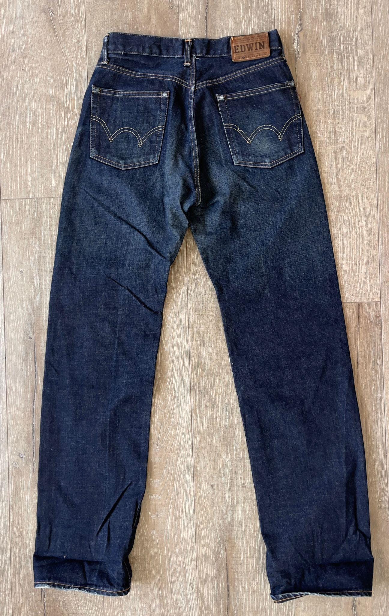 W29 L32.5 — Edwin 505sx Heavyweight Dark Indigo Selvedge Denim