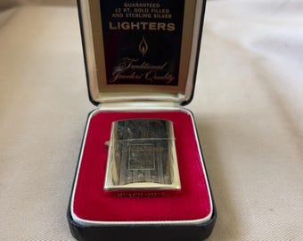 Rare Vintage Anson Lighter — 12 Karat Gold Filled with Sterling Silver, with Box