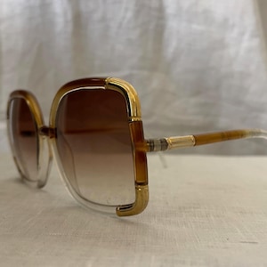Vintage 1970s Ted Lapidus Sunglasses — Brown / Gold