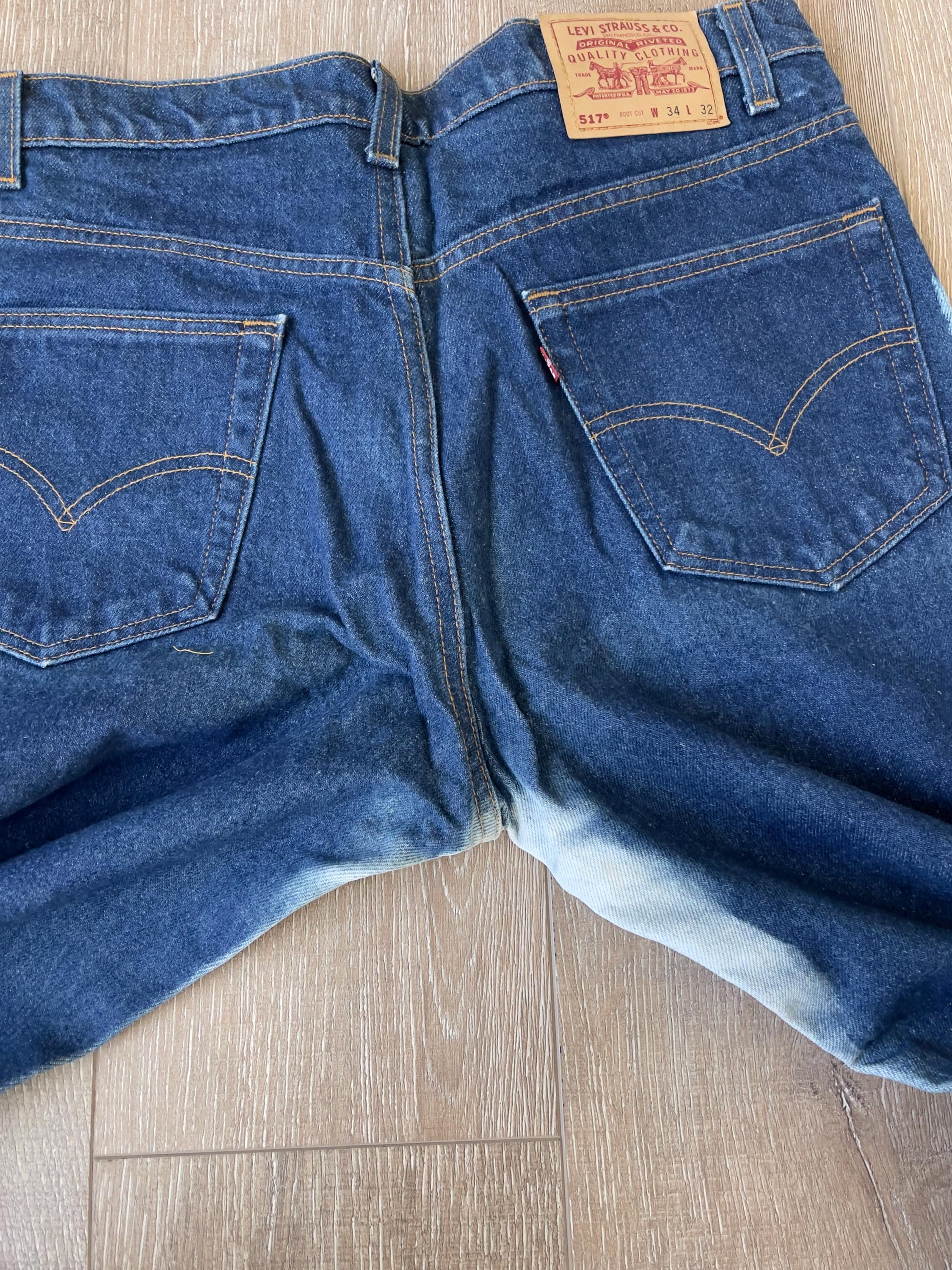 W34 L31.75 — vintage Levi's 517 Jeans Men — 1990s, #515 Rivets