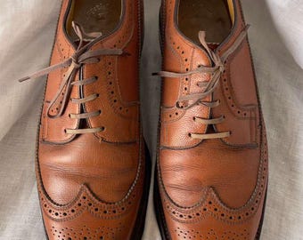 Size 8.5M - Vintage Regal Shoes & Co. Wingtip Oxfords - Brown Leather, Dress Shoes (6721-2235)