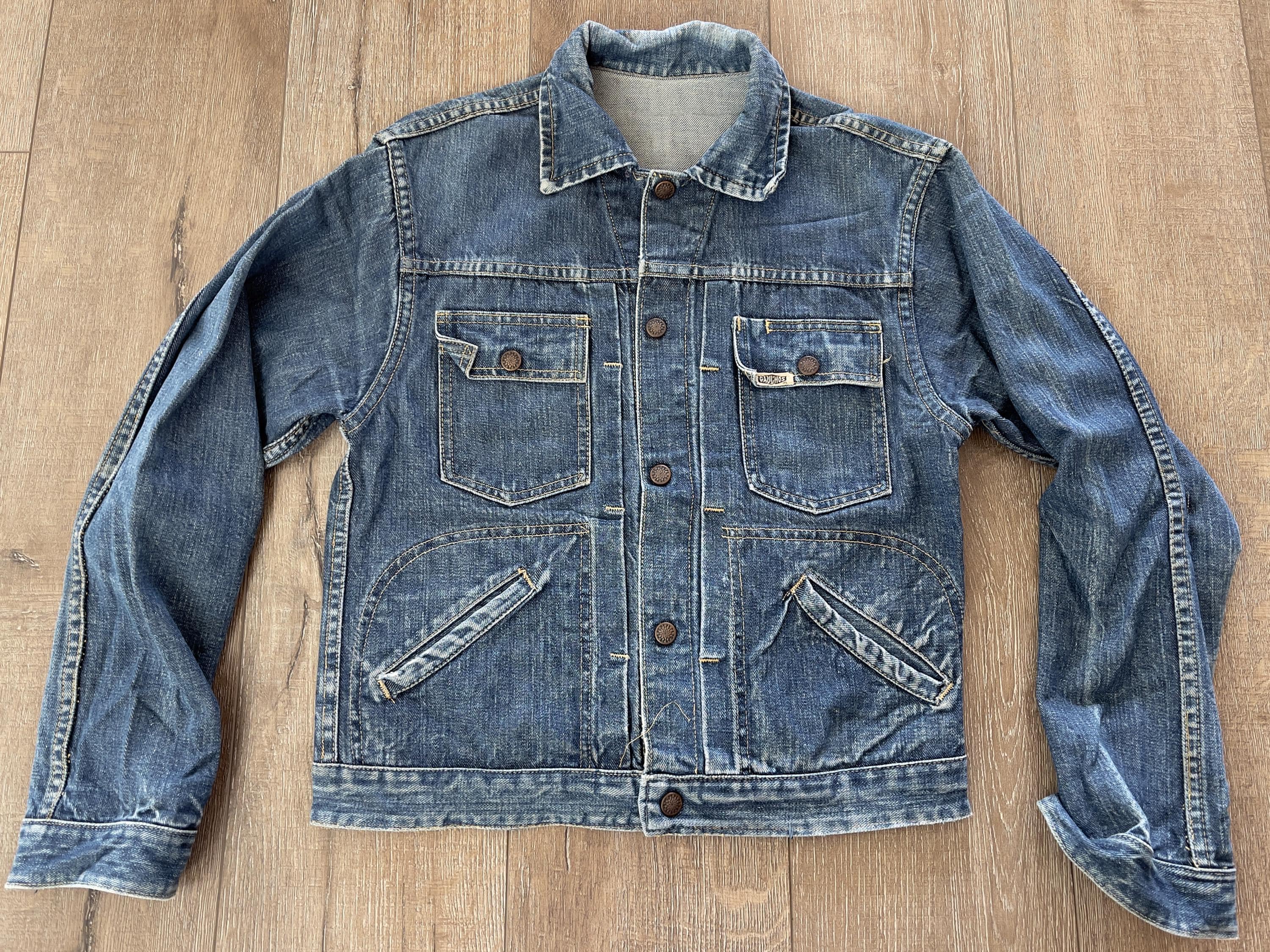 Chest 38 — vintage 50s-60s GAUCHOS Men's Jacket — Denim Rework