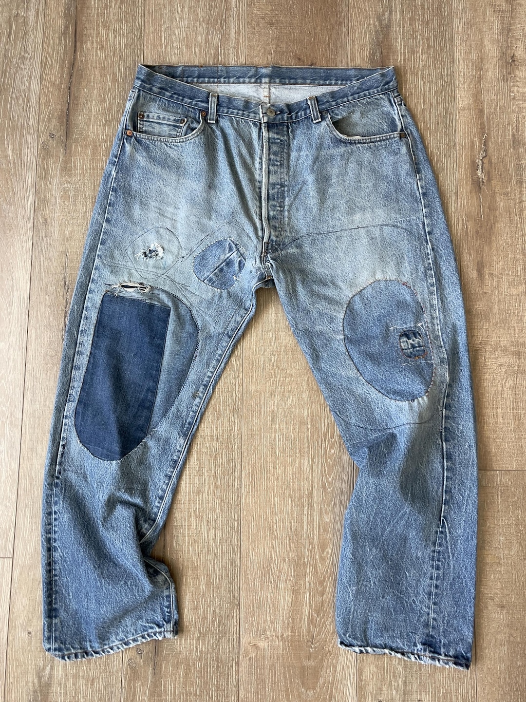 W38 L28.25 — vintage 501 Jeans Men — 1980s, Denim Rework