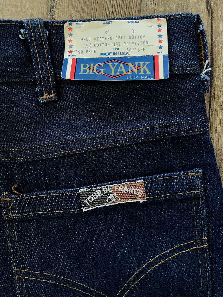 W34 L34 — Vintage 70s-80s Big Yank Jeans — 