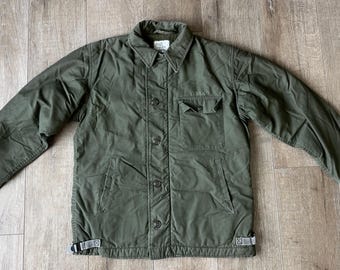Vintage 1980s USN A-2 Deck Jacket Mens Size Medium - Etsy