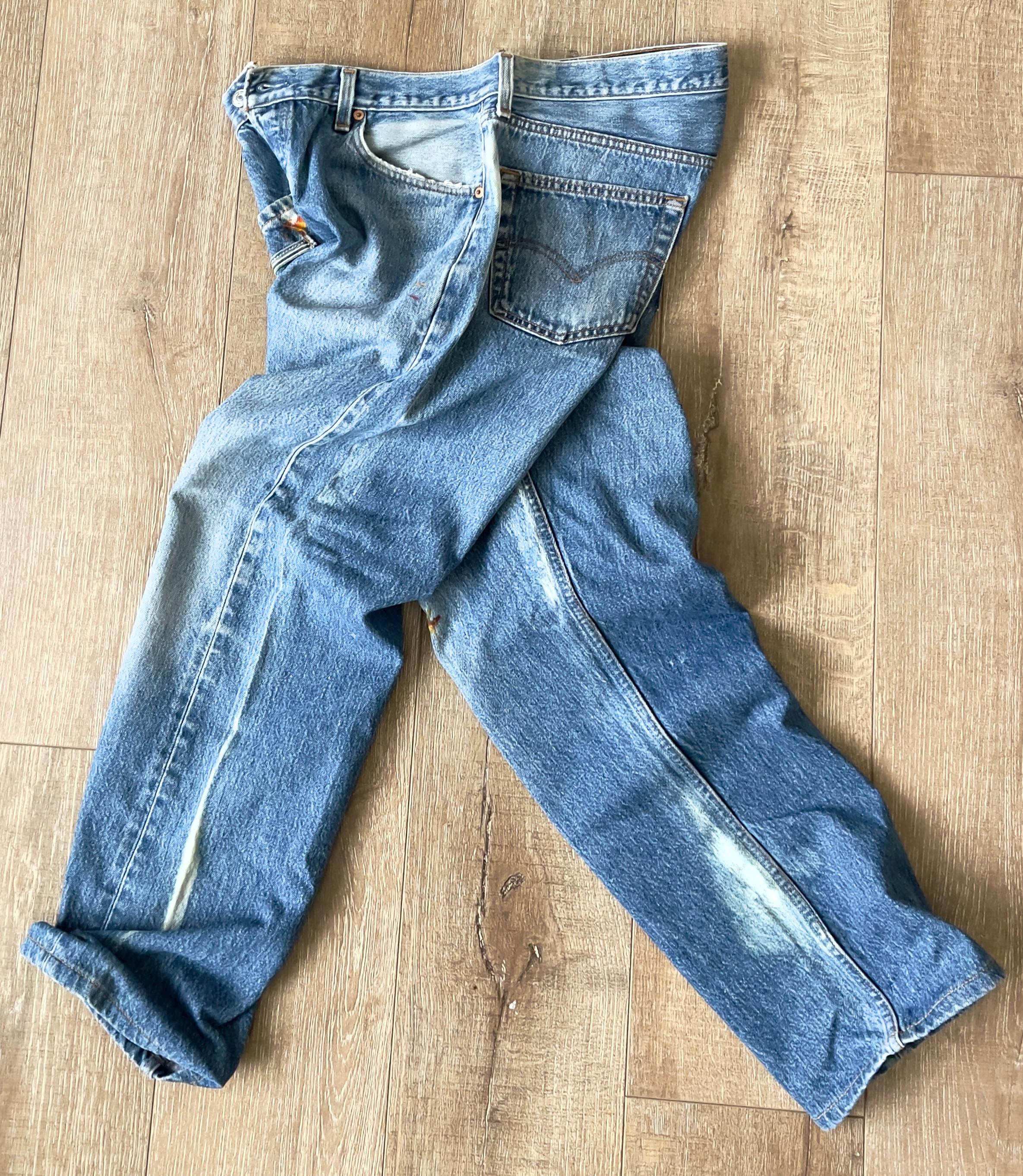 W36 L28 — 501xx Jeans Men — 1996, Fades, Distressed