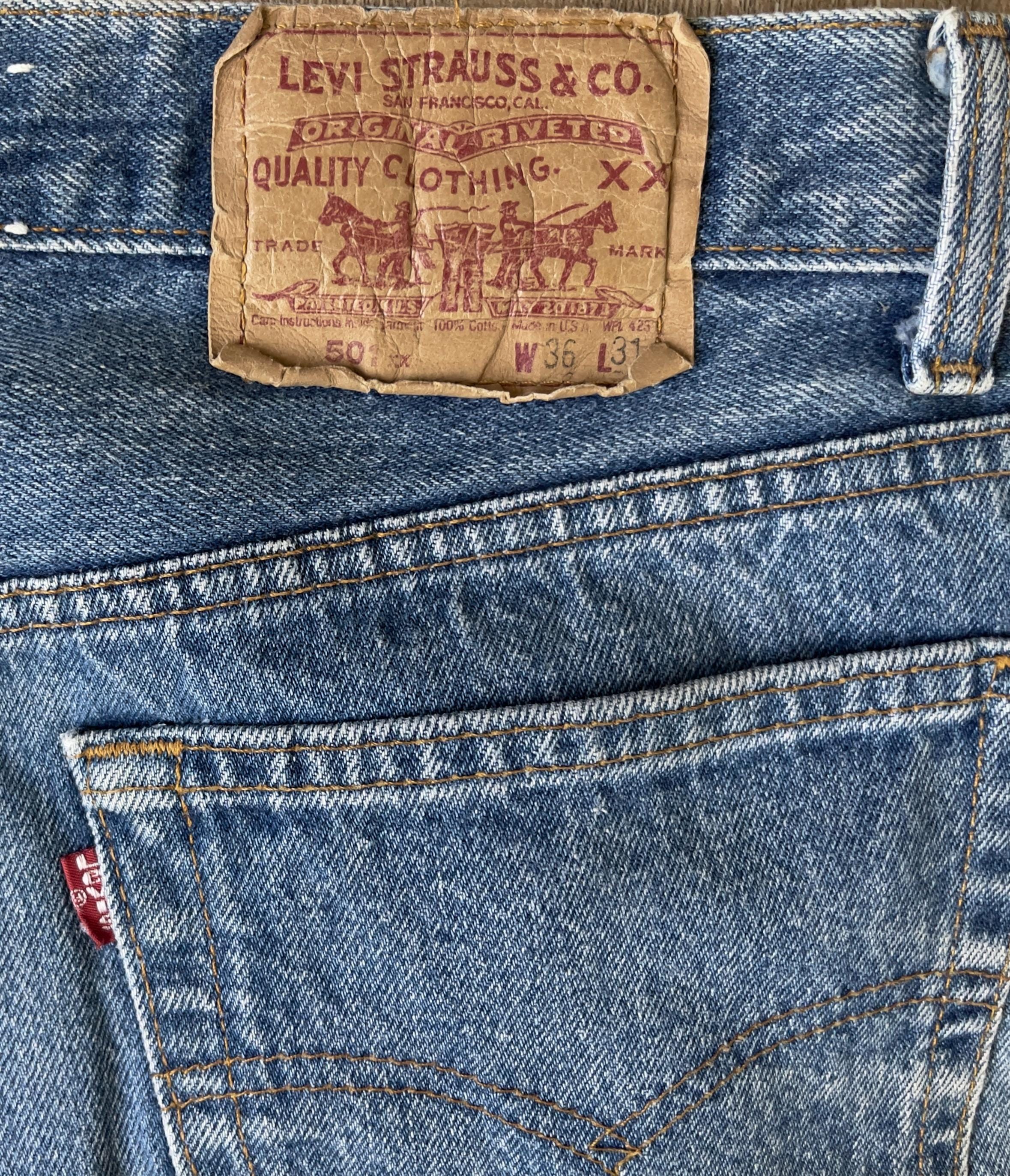W33 L27.5 — Vintage Levi's 501xx Jeans Men — 1989, Medium Dark
