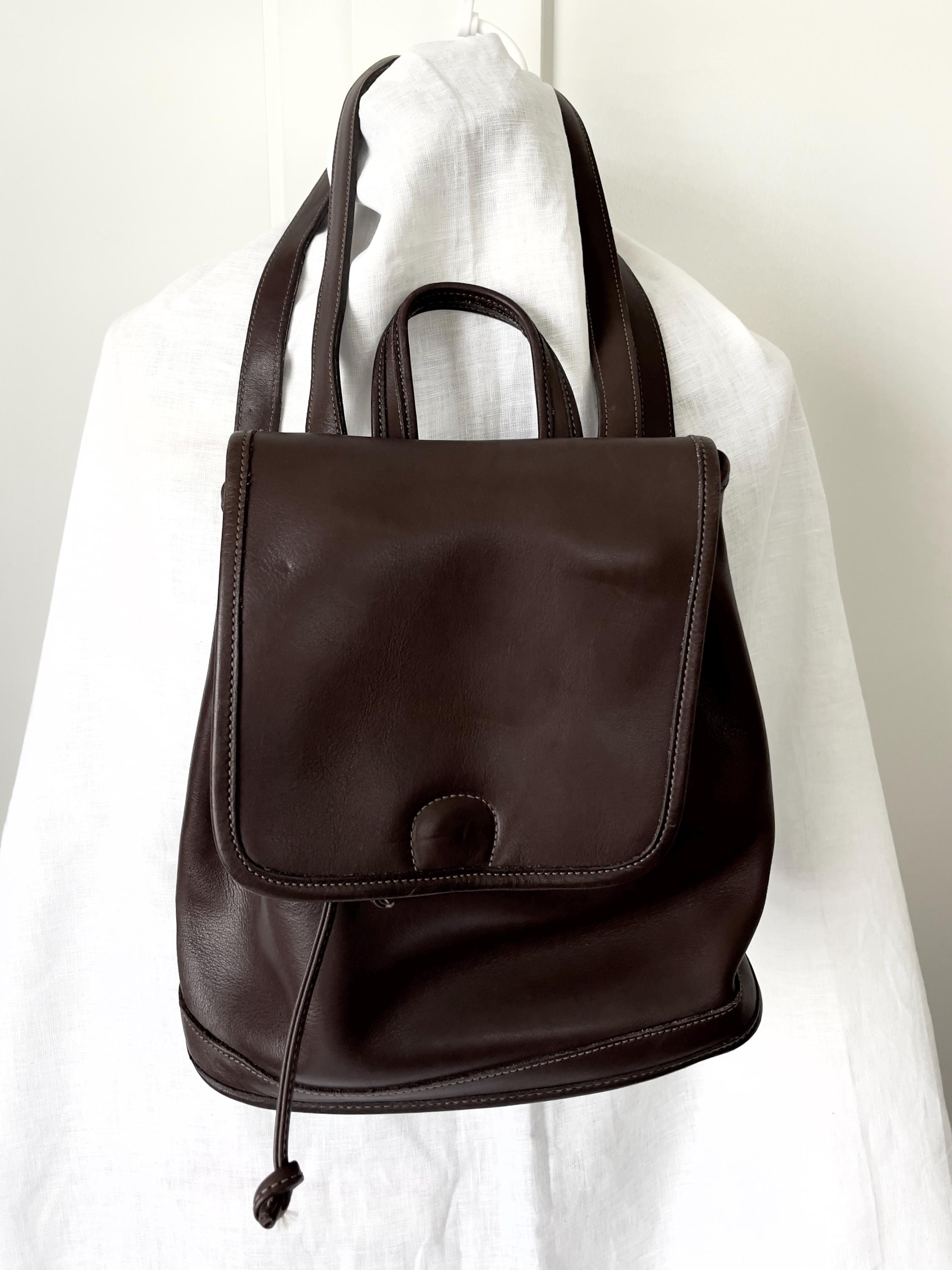 バッグ Vintage Coach backpack All leather brown Vintage Coach Backpack — Gloves-tanned Brown Cowhide Leather - Etsy