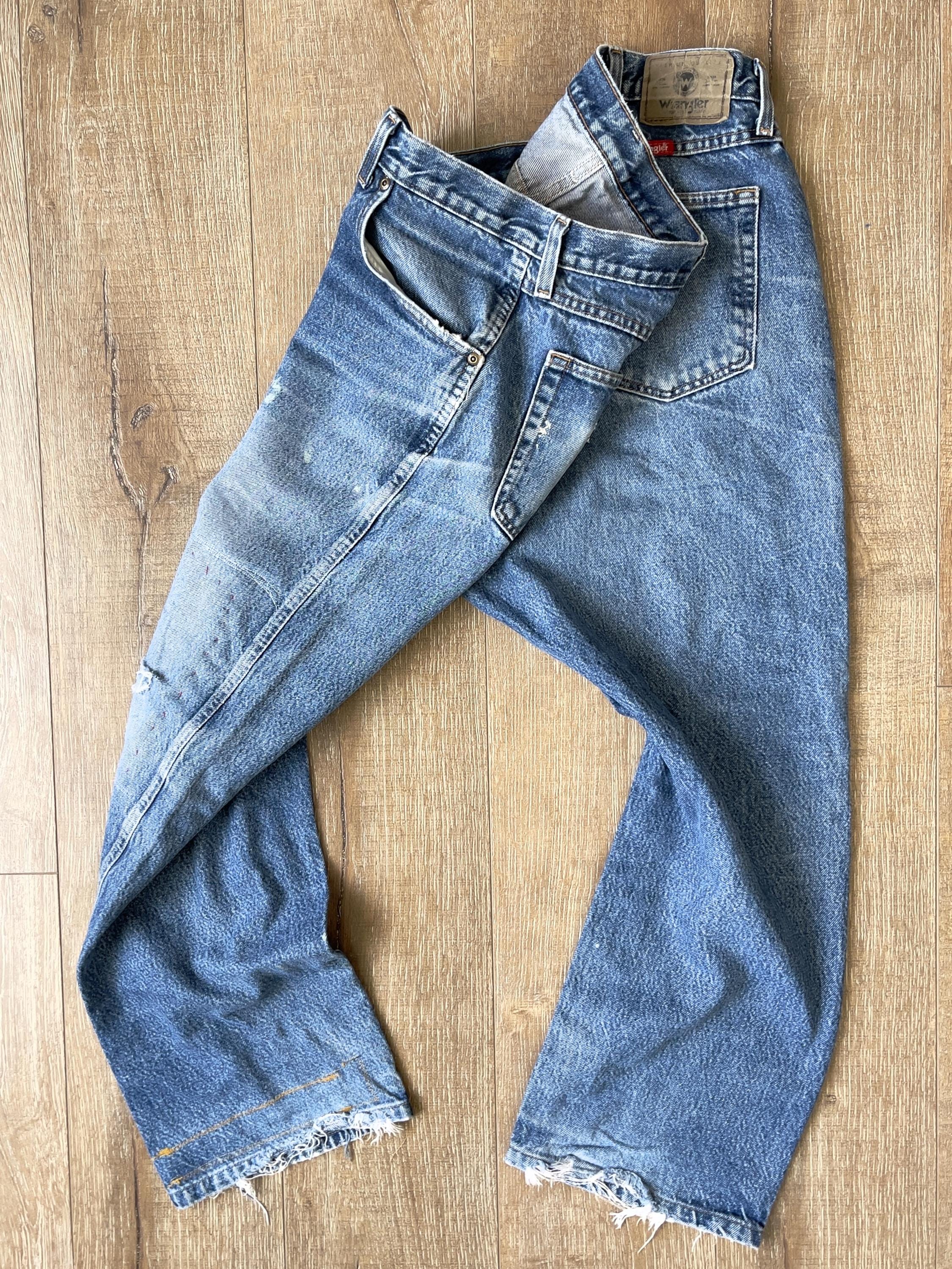 W42.5 L27 — Rider Jeans Men — Dark Indigo, Contrast Fades
