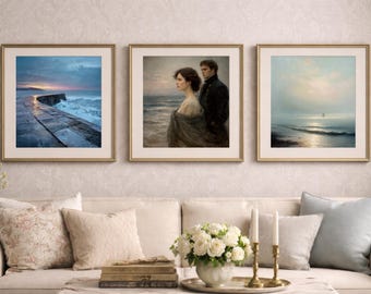 3 x Pinturas al óleo digitales de Persuasión de escenas y personajes icónicos / Descarga instantánea