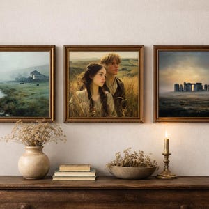 3 x Tess of the d'Urbervilles Digital Oil paintings of iconic scenes and characters | Instant download image 1