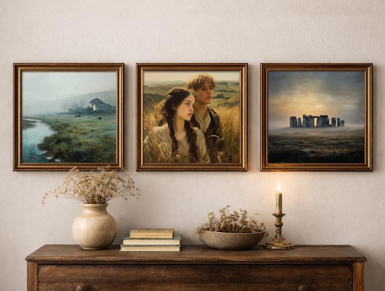 3 x Tess of the d'Urbervilles Digital Oil paintings of iconic scenes and characters | Instant download image 1