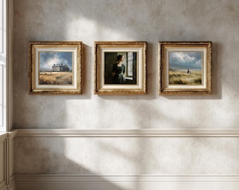 3 x The Tenant of Wildfell Hall Digital Oil paintings of iconic scenes and characters | Instant download