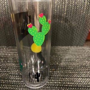 Arizona Cactus Skinny Tumbler: 16 oz Travel Cup