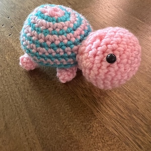 Handmade Crocheted Turtle: Soft Yarn Stuffed Animal