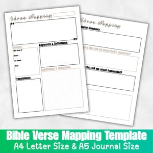 MINIMALIST Verse Mapping Template Guide | Christian Verse Mapping | Bible Verse Mapping | Printable Bible Verse Map | Bibke Study Template