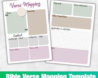 MINIMALIST Verse Mapping Template Guide | Christian Verse Mapping ...