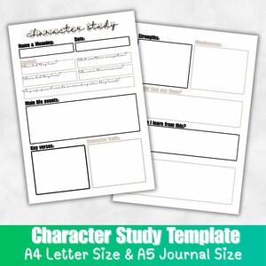 Può includere: Modello di studio del personaggio stampabile con sezioni per nome e significato, contesto, eventi principali della vita, versetti chiave, tratti del personaggio, punti di forza, punti deboli, come Dio li ha usati e cosa impari da questo.