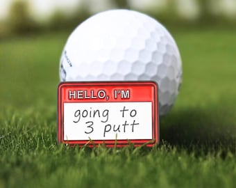 Lustiger Hallo Golfball Marker 1,5 "- Vatertags-Golf-Geschenk, Freund-Golf-Accessoire, Ehemann-Golf-Strumpf Stuffer