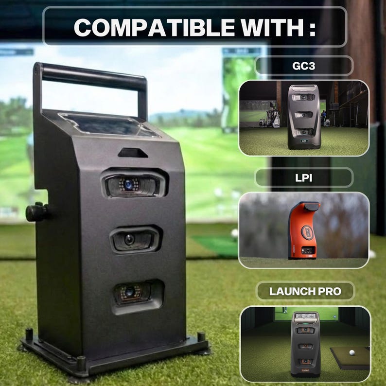 Foresight GC3 - Bushnell Launch Pro - Circle B - LPI - Estuche de metal premium para monitor de lanzamiento con asa - Protección para simulador - Depósito de vástago imagen 2