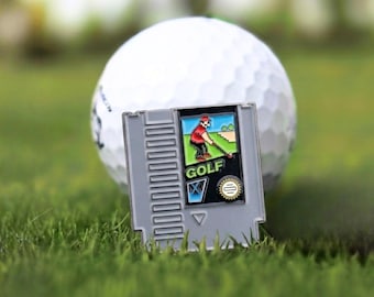 Marcador de pelotas de golf de 8 bits de 3,8 cm (1,5") - Regalo para el Día del Padre, accesorio de golf para novio, regalo de golf para esposo