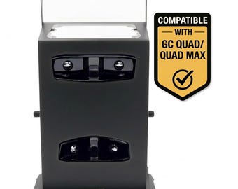 Estuche metálico premium con asa para monitor de lanzamiento Foresight GC Quad y QuadMax - Protección para simulador de golf de interior - Depósito de caña para GSPro