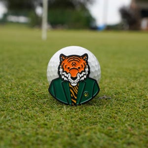 Tiger Masters Golf Ball Marker, Golf Ballmarks, Golf Gifted, Golfball marker, Men Golf Accessory, Golf Gift, Golf Bag Accessories